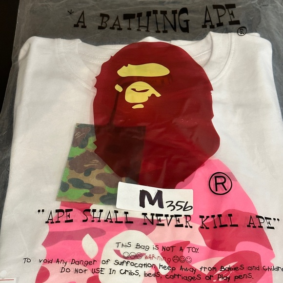 BAPE ABC Camo By Bathing Ape Tee 'White/Pink' - Picture 4 of 4